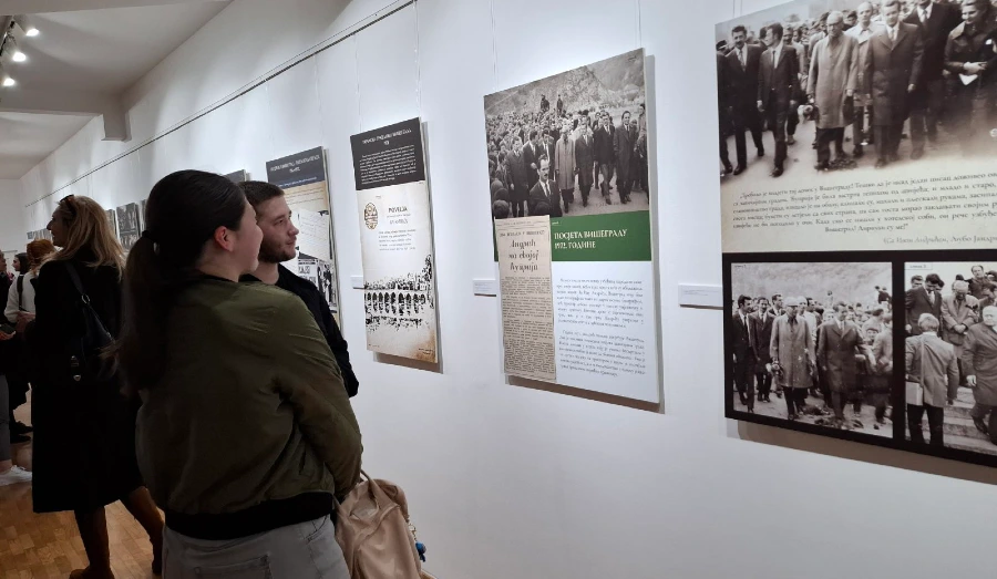 The director of the Andrić Institute, Emir Kusturica, today opened the exhibition "Andrić i Višegrad: od prvih koraka do nezaborava"/Andrić and Višegrad: from the first steps to oblivion/