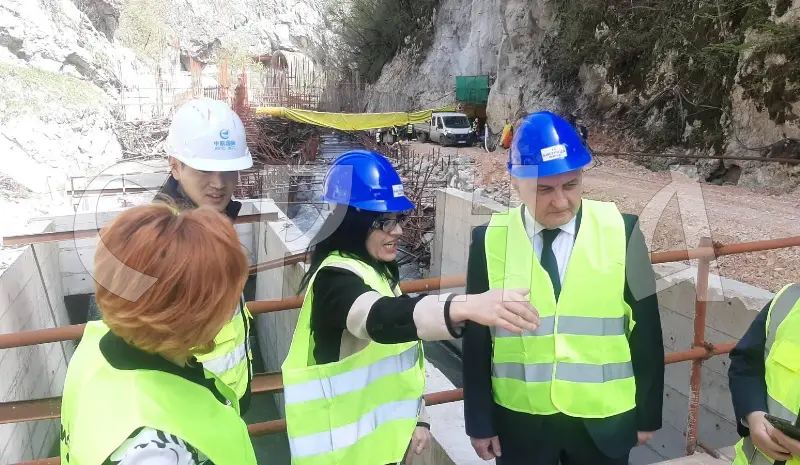 Minister of Energy and Mining of Republika Srpska, Petar Đokić visited the construction site of three small hydropower plants on the Bistrica River near Foča.