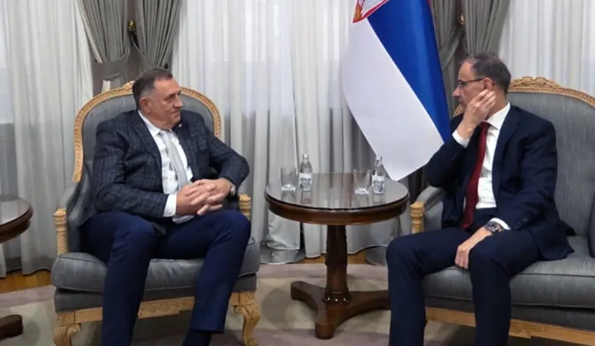 Republika Srpska President Milorad Dodik met with the prime Minister of Serbia Đuro Macut in Belgrade.