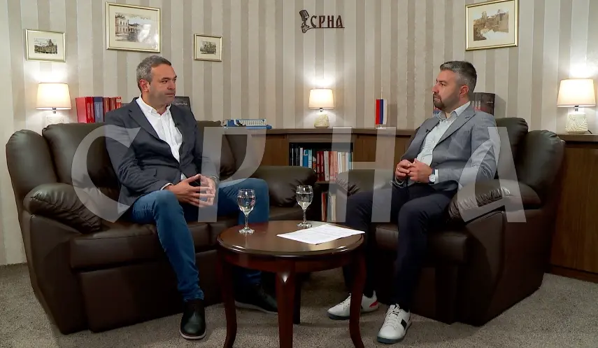 Acting Director of the Public Institution "Memorial Center of Republika Srpska," Denis Bojić during the SRNA podcast