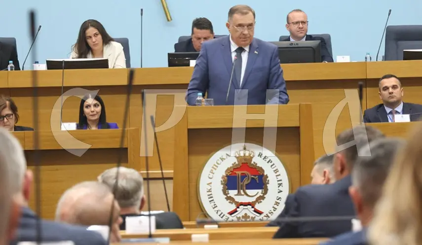 Republika Srpska President Milorad Dodik held a speech at a special session of the Republika Srpska National Assembly.