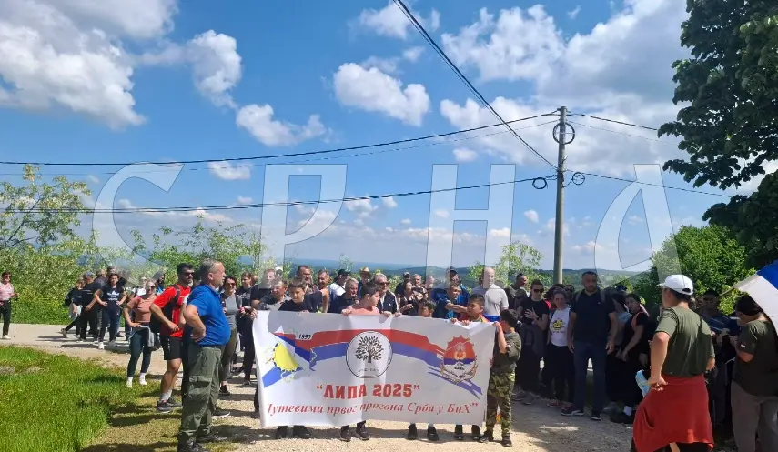 The “Lipa – Along the Route of the First Expulsion of Serbs in BiH” walking march brought together over 300 residents of Brod today, commemorating the 33rd anniversary of the exodus of the Serb population from the municipality.