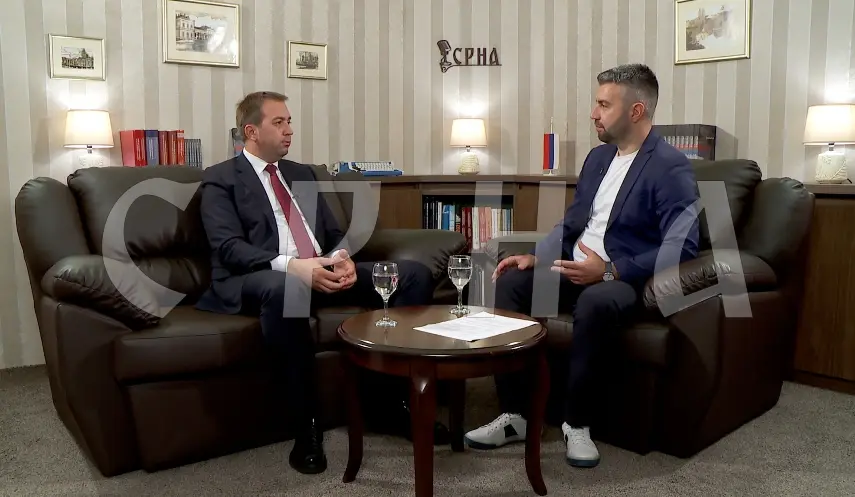 Leader of the Socialist Party of Srpska /SPS/, Goran Selak, during the SRNA podcast.