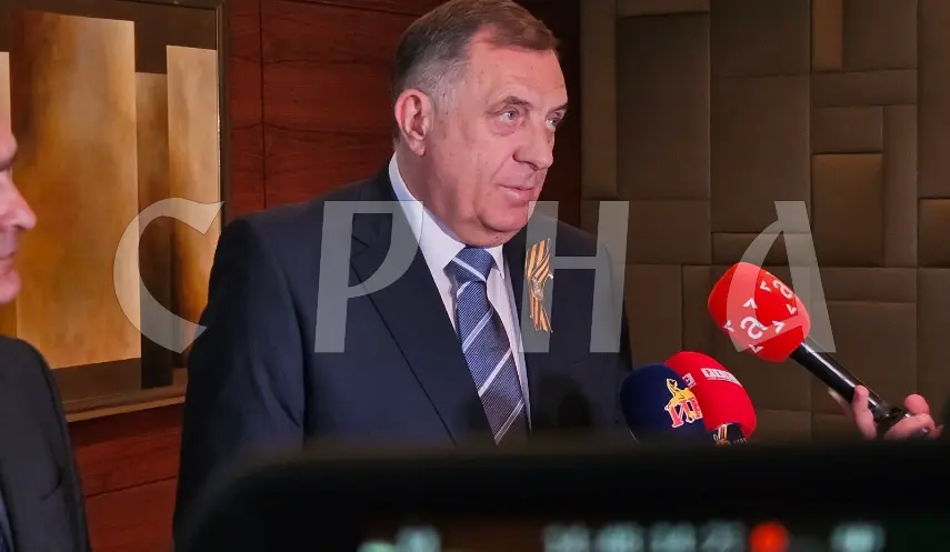 The President of Republika Srpska Milorad Dodik in a joint interview with RS media in Moscow.
