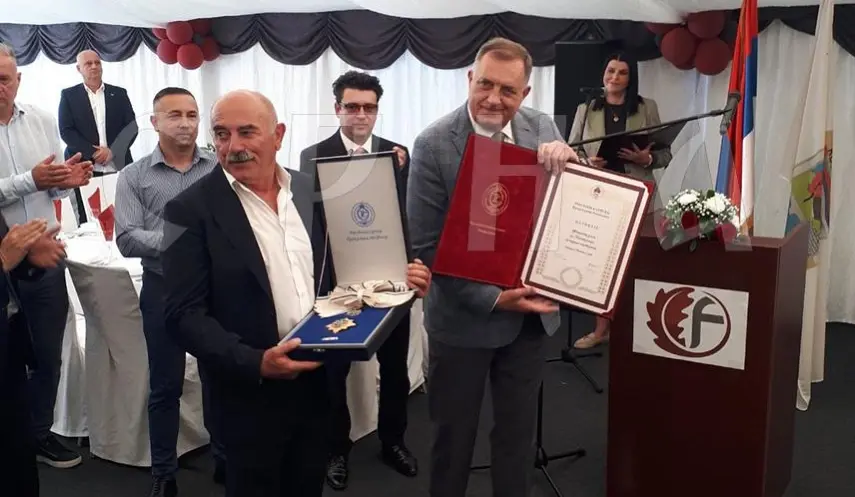 DODIK PRESENTED THE ORDER OF NJEGOŠ FIRST CLASS TO THE COMPANY "FORESTA"