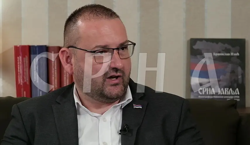 The acting director of the Republic Center for War Research, War Crimes and Missing Persons, Viktor Nuždić during the SRNA podcast.