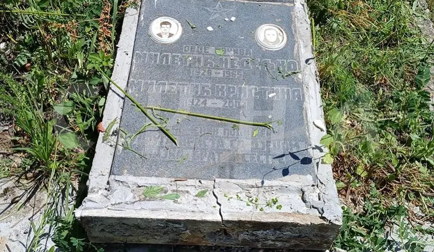 HEADSTONES SMASHED AT ORTHODOX CEMETERY IN KOVAČIĆI VILLAGE