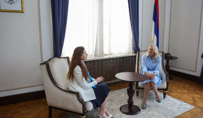 The Serb member and Chairwoman of the BiH Presidency Željka Cvijanović and the UN Regional Coordinator in BiH Ingrid Macdonald met today in Sarajevo.