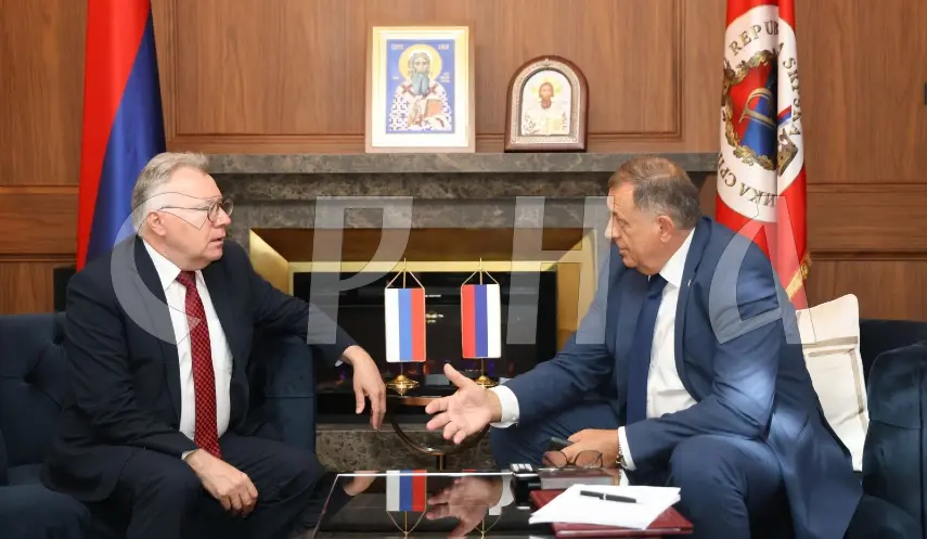 Meeting in Banja Luka with the Ambassador of the Russian Federation to BiH Igor Kalabukhov and Republika Srpska President Milorad Dodik.