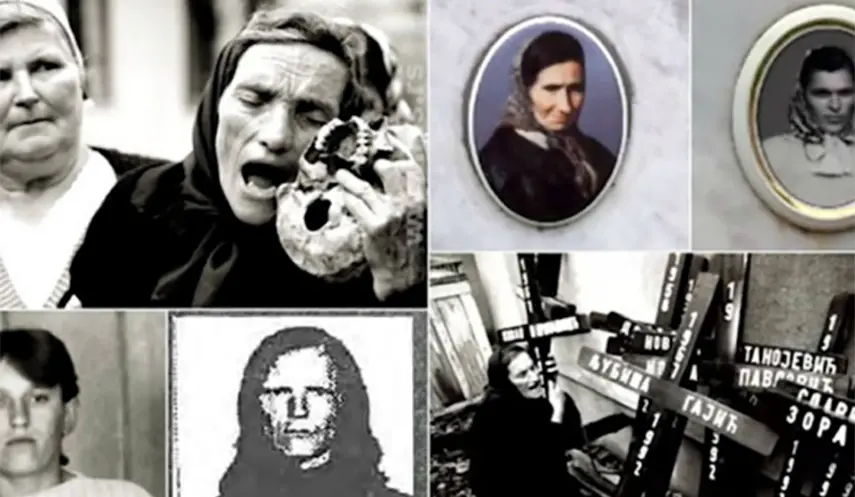 An example of Western propaganda and distortion of the truth is related to the photograph of Dragina Prodanović, from Ratkovići, with the skull of her murdered son Živan, whom she recognized by the damaged tooth, which was circulated around the world, but with the false caption that it was of a Bosniak woman!?