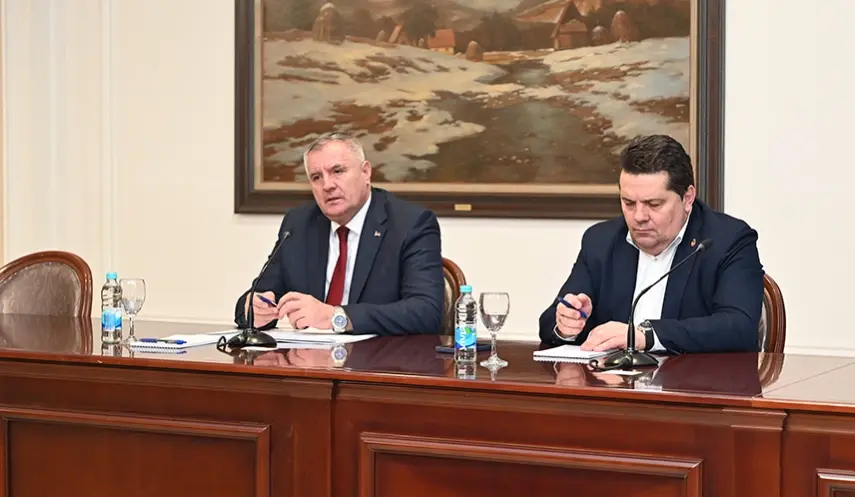 Speaker of the Republika Srpska National Assembly Nenad Stevandić and Republika Srpska Prime Minister Radovan Višković.