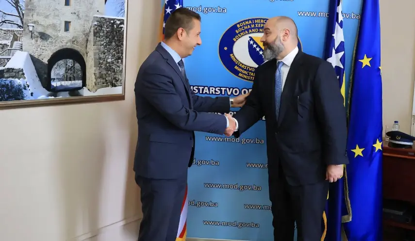 Deputy Minister of Defence Aleksandar Goganović met with David Baker, U.S. Deputy Assistant Secretary of Defence for European and NATO Policy.