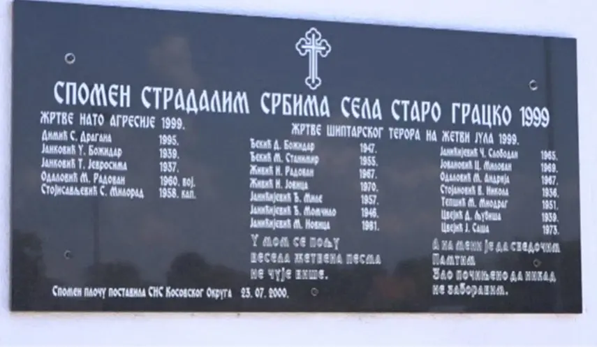 26 years since the brutal massacre in the village of Staro Gracko near Lipljan, where 14 Serb harvesters were killed while gathering the summer crop near their homes.