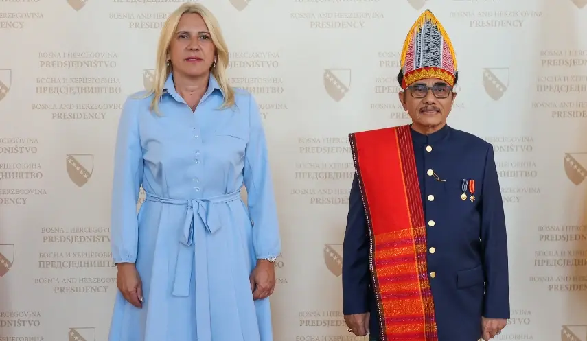 The Serb member and Chairwoman of the BiH Presidency, Željka Cvijanović met with the newly appointed Ambassador of Indonesia to BiH, Manahan Sitompul