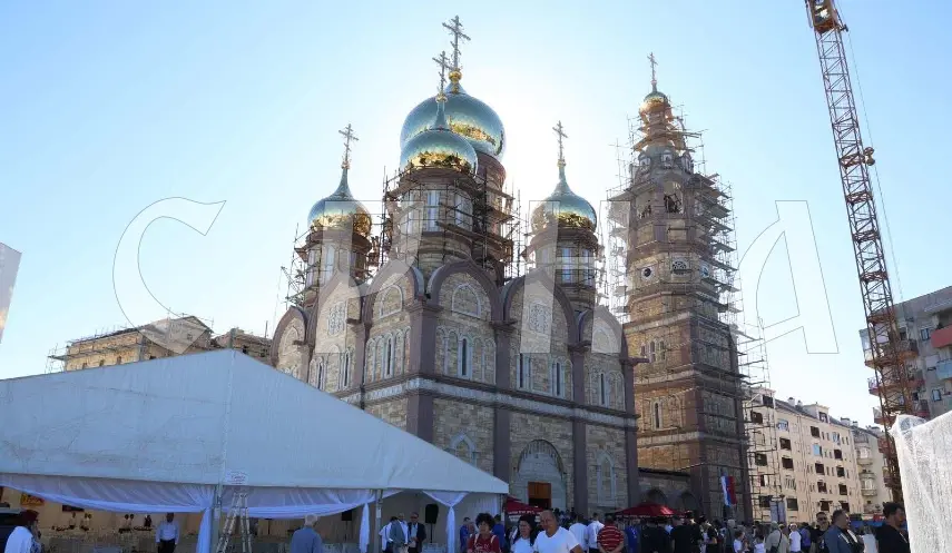 HOLY LITURGY CELEBRATED IN CHURCH BUILT IN GRATITUDE TO RUSSIAN PEOPLE