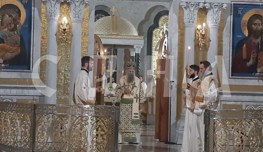 PATRIARCH SERVES MORNING CHRISTMAS LITURGY AT THE TEMPLE OF SAINT SAVA