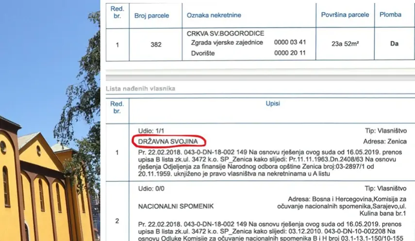 SEIZURE OF ORTHODOX CHURCH IN ZENICA - CONFIRMATION OF SYSTEMIC DISCRIMINATION AGAINST SERBS