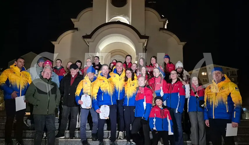 CEREMONIAL WELCOME FOR PALE OLYMPIANS FROM ITALY