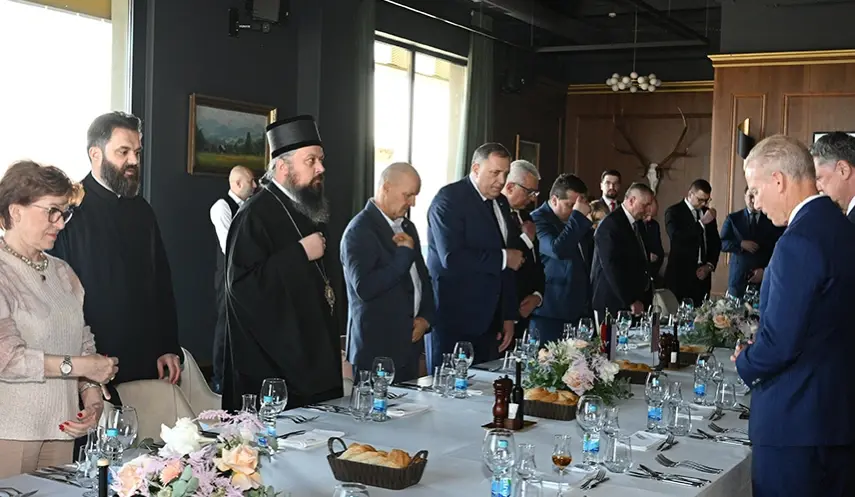 LUNCH WITH FLYNN, MANDIĆ AND BISHOP SAVA AN OPPORTUNITY TO DISCUSS GLOBAL CHALLENGES