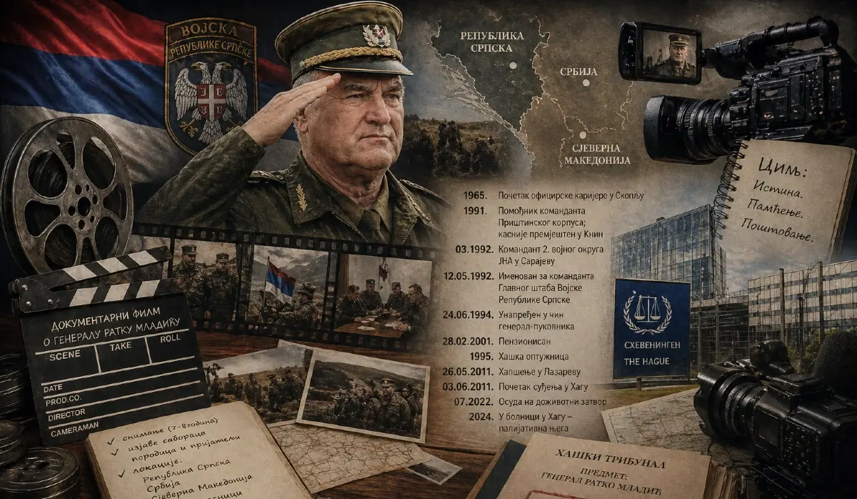 FILMING OF DOCUMENTARY ABOUT GENERAL MLADIĆ NEARING COMPLETION