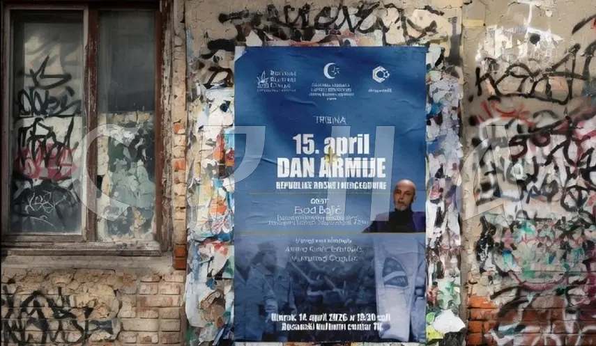 CASE FORMED OVER GATHERING IN TUZLA WITH MAHMULJIN'S IMAGE ON POSTERS
