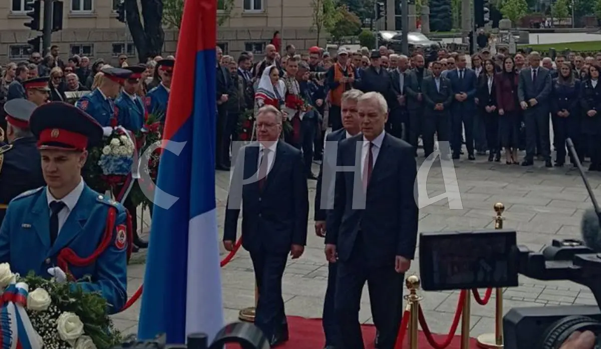 GRUSHKO AND KALABUKHOV HONOR MARSHAL ZHUKOV WITH WREATH-LAYING