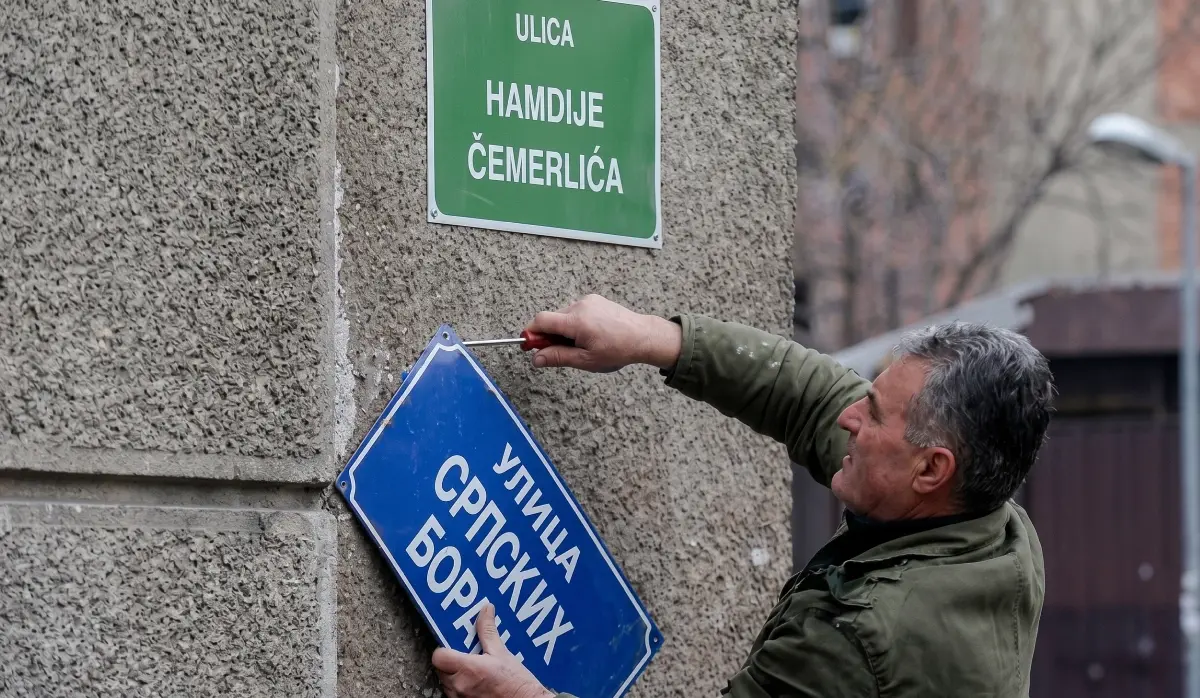BY CHANGING NAMES OF STREETS AND SQUARES THEY ARE TRYING TO ERASE TRACES OF SERBS