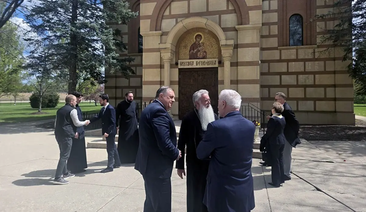 DODIK VISITS NOVA GRAČANICA MONASTERY IN LIBERTYVILLE