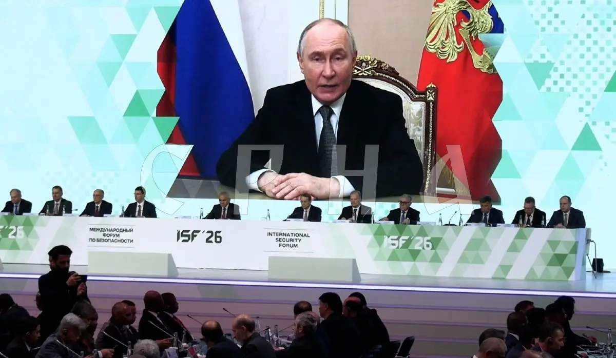 PUTIN WELCOMES PARTICIPANTS, GLOBAL MEETINGS AND DIRECT DIALOGUE ESPECIALLY NEEDED TODAY