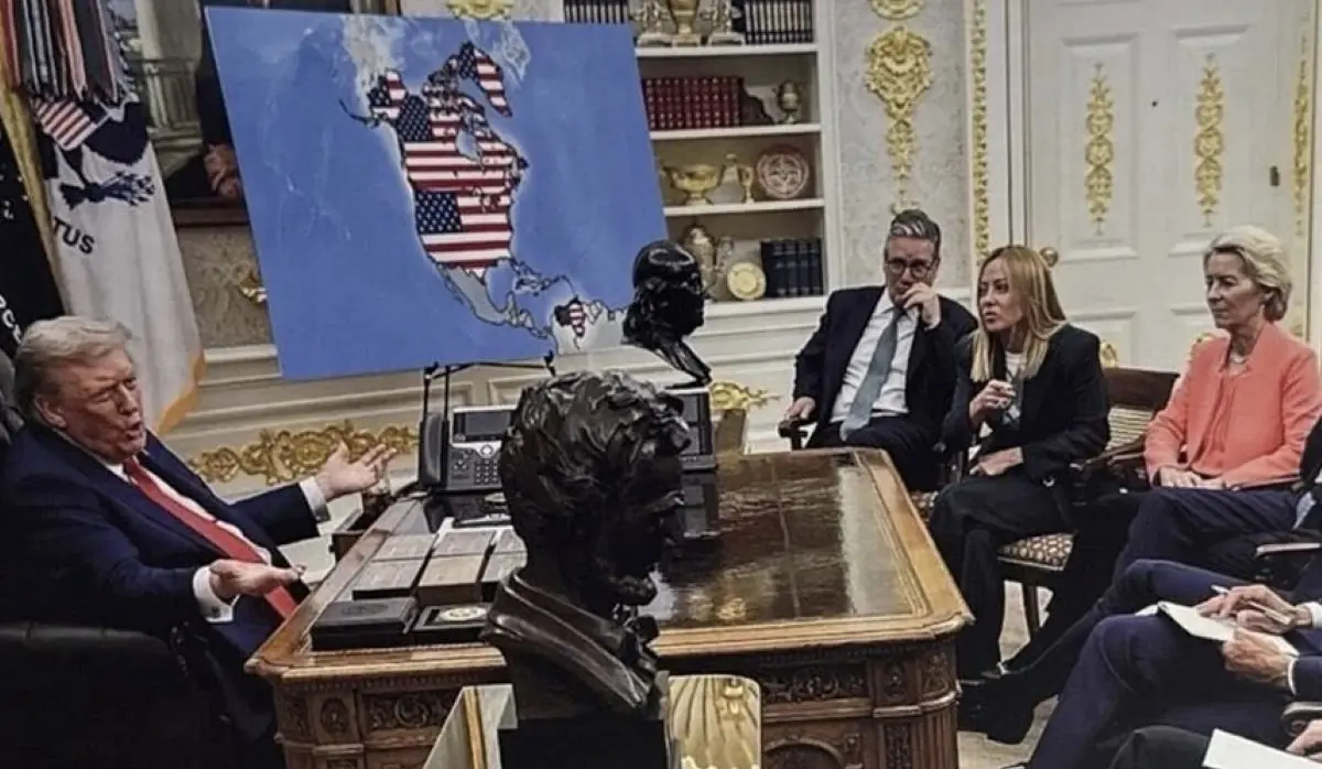 TRUMP PUBLISHES MAP OF AMERICA INCLUDING CANADA, GREENLAND AND VENEZUELA