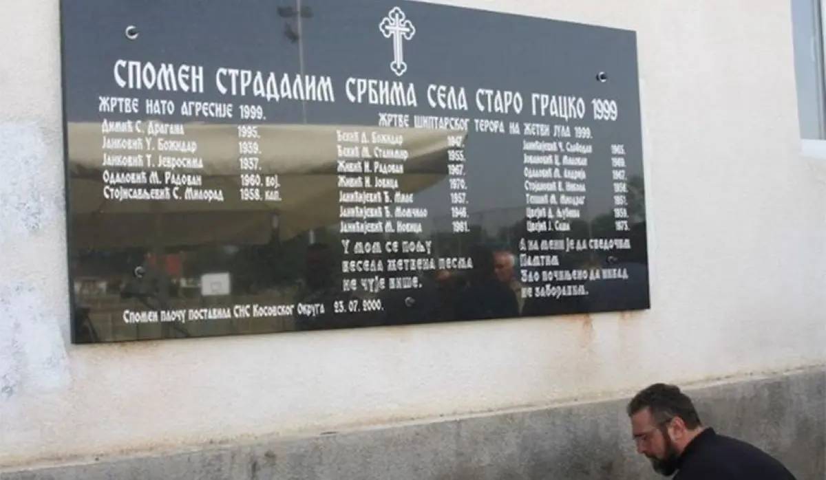 MEMORIAL SERVICE FOR SERB HARVESTERS IN STARO GRACKO MARKS 27TH ANNIVERSARY OF THEIR BRUTAL KILLING