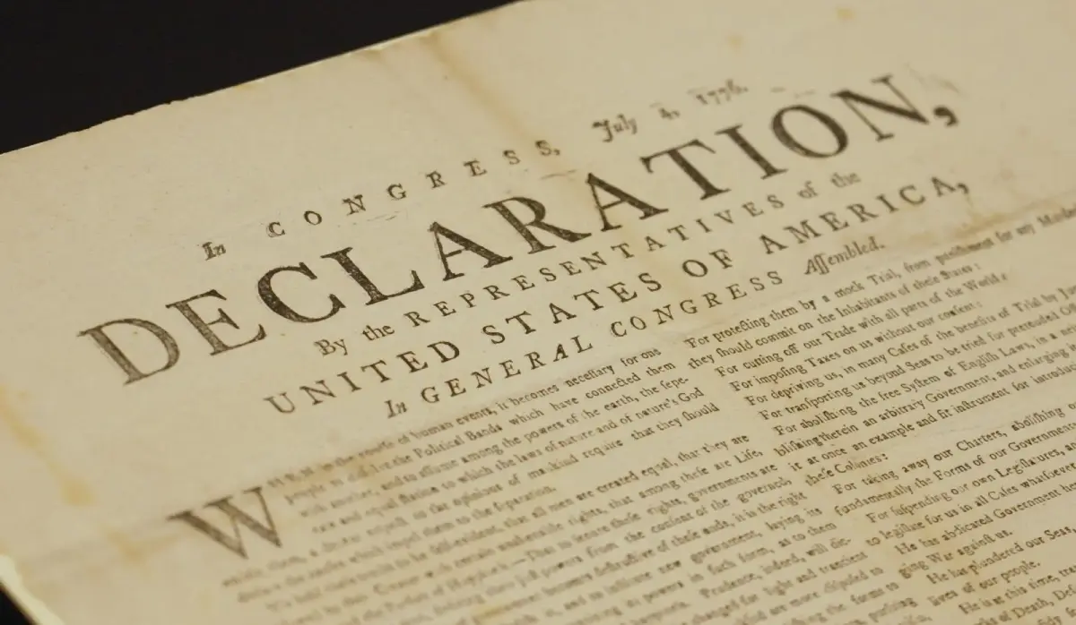 COPY OF THE DECLARATION OF INDEPENDENCE DISCOVERED IN BRITISH ARCHIVES