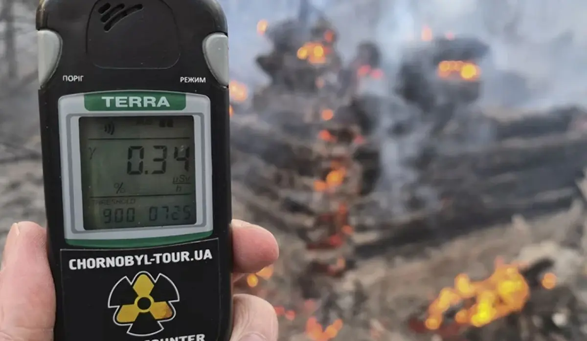 FIRE BREAKS OUT AGAIN IN CHERNOBYL