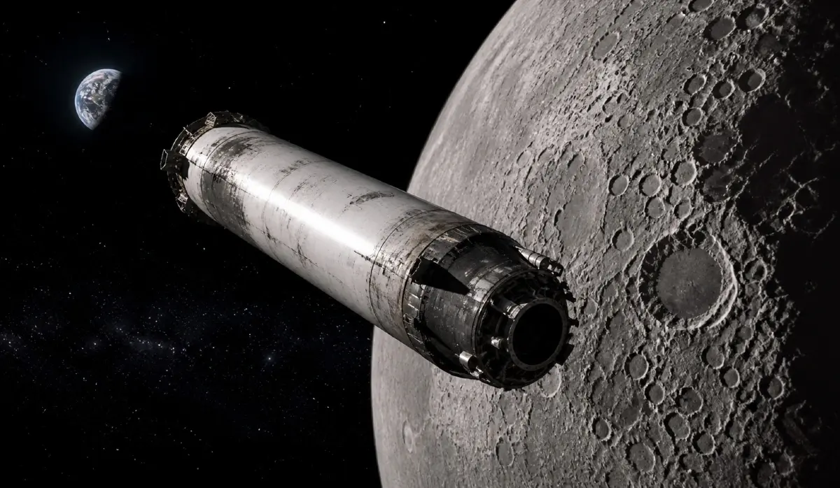 FOUR-TON ROCKET FRAGMENT CRASHES ON THE MOON