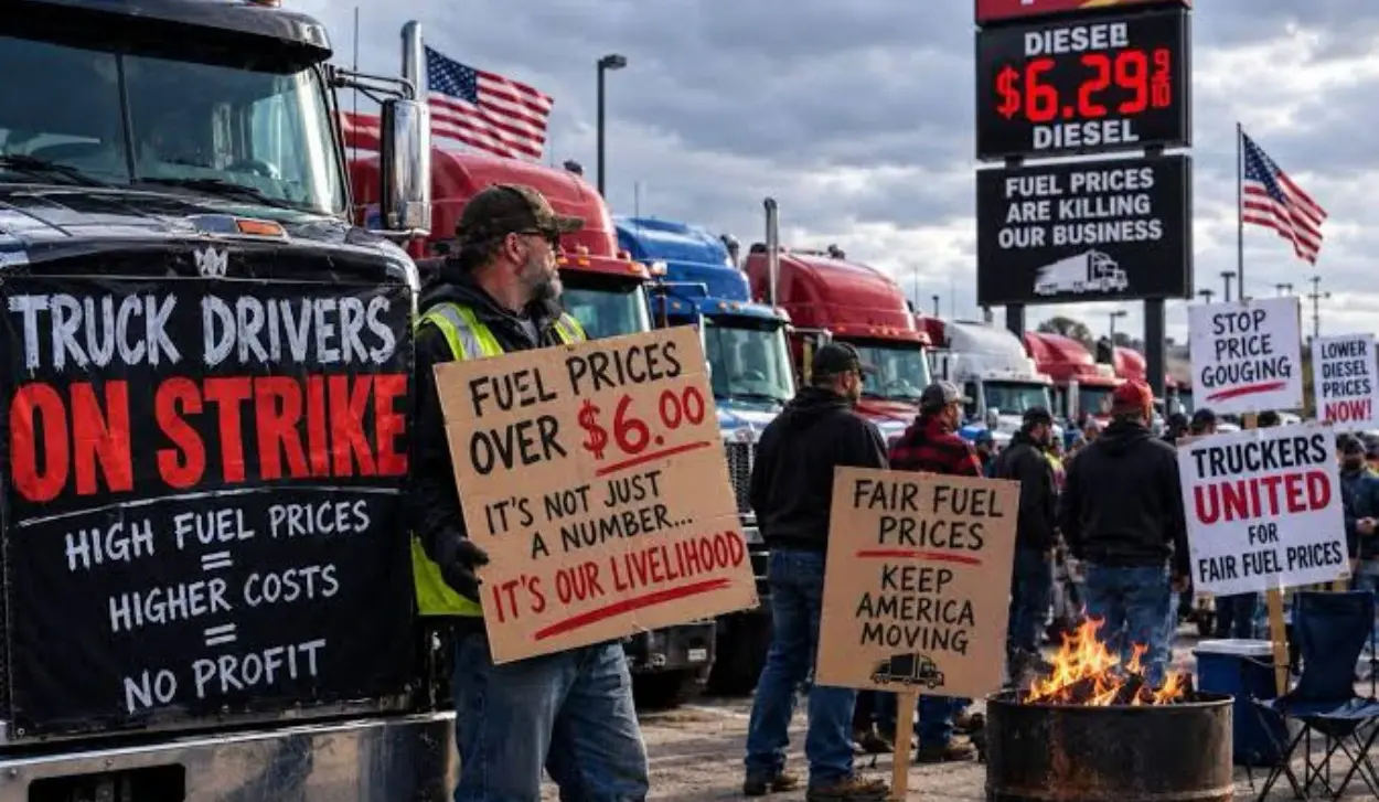 TRUCKERS AND MOTORISTS PROTEST OVER HIGH FUEL PRICES