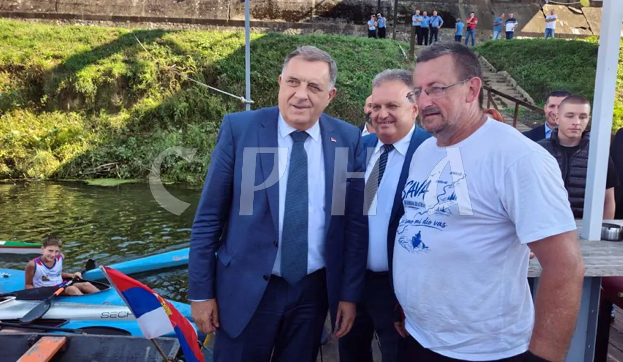 DODIK AND ADŽIĆ WELCOME DRAGOSLAV ŠINIK AFTER 28-DAY HUMANITARIAN ROW FROM BELGRADE TO GRADIŠKA