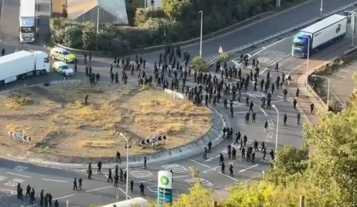 PORT OF DOVER BLOCKED BY MASKED PROTESTERS
