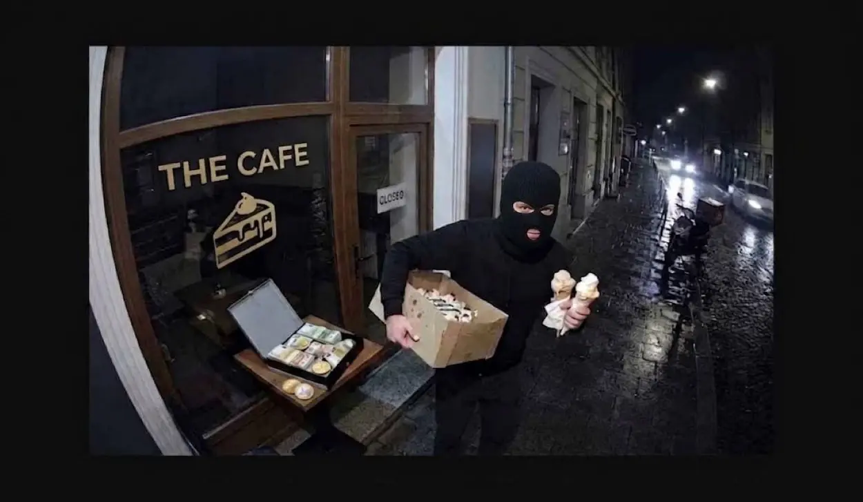 CAFÉ BREAK-IN ENDS WITH CAKE AND ICE CREAM STOLEN, INSTEAD OF CASH