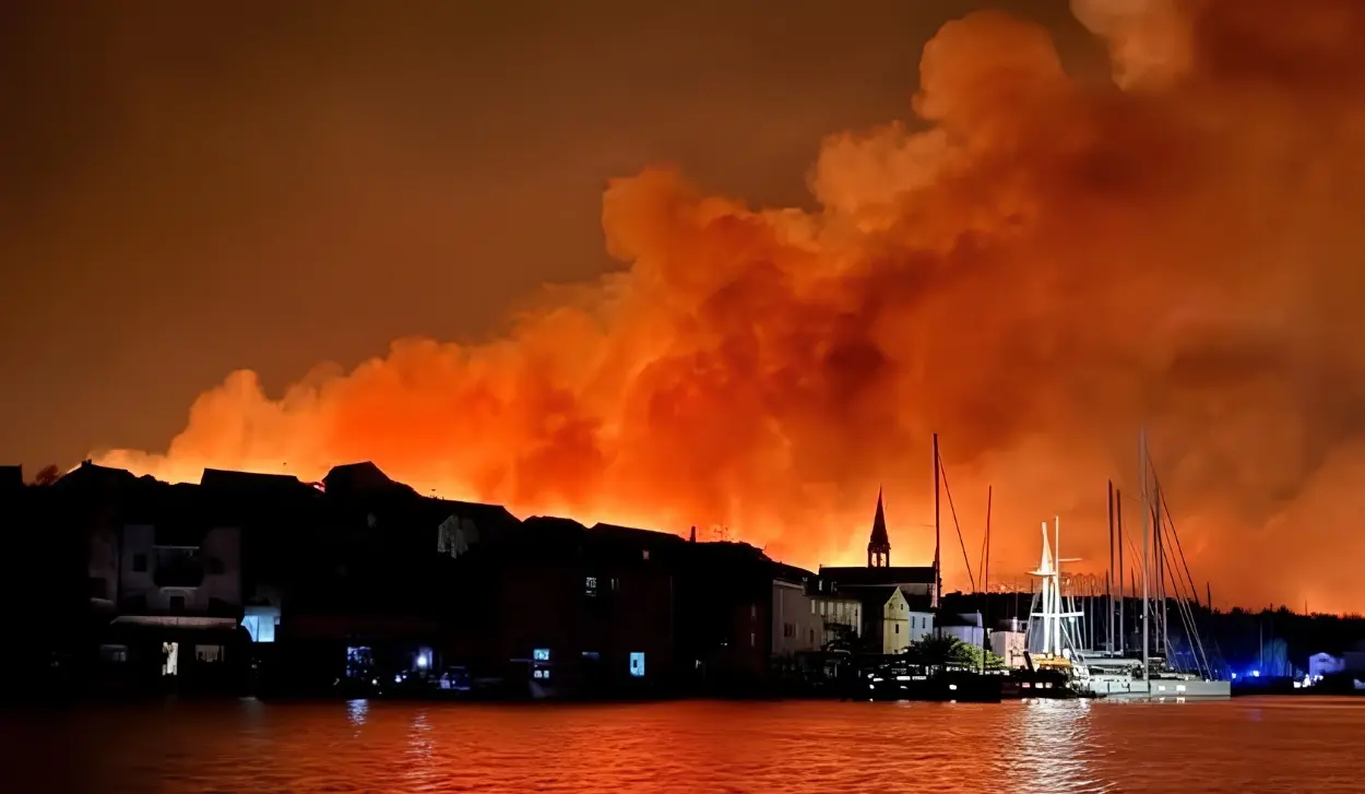 FIRE ON BRAČ STRETCHES FOR ALMOST 40 KILOMETRES