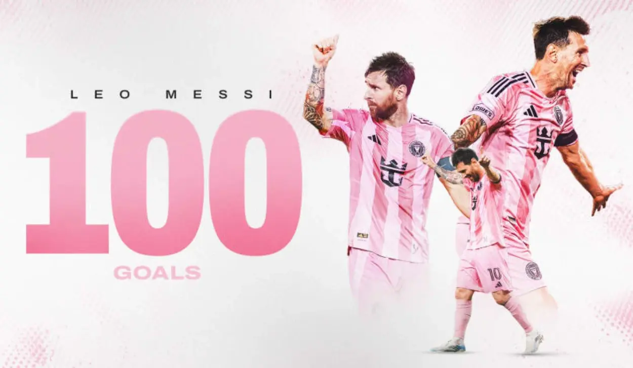 MESSI HITS 100-GOAL MILESTONE FOR INTER MIAMI