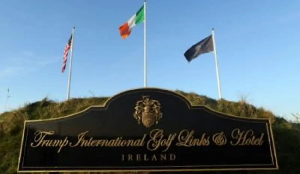 TRUMP FOLLOWS GOLF TOURNAMENT AT HIS IRISH RESORT