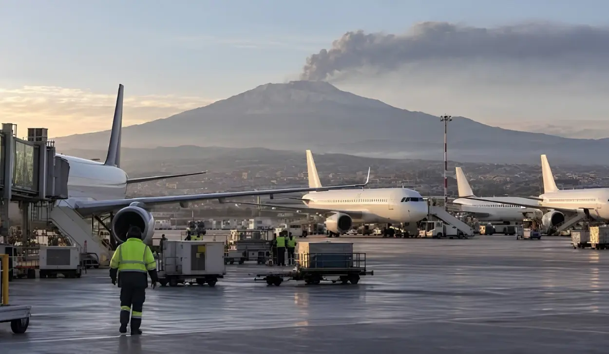 CATANIA AIRPORT REOPENS AFTER FLIGHT SUSPENSION