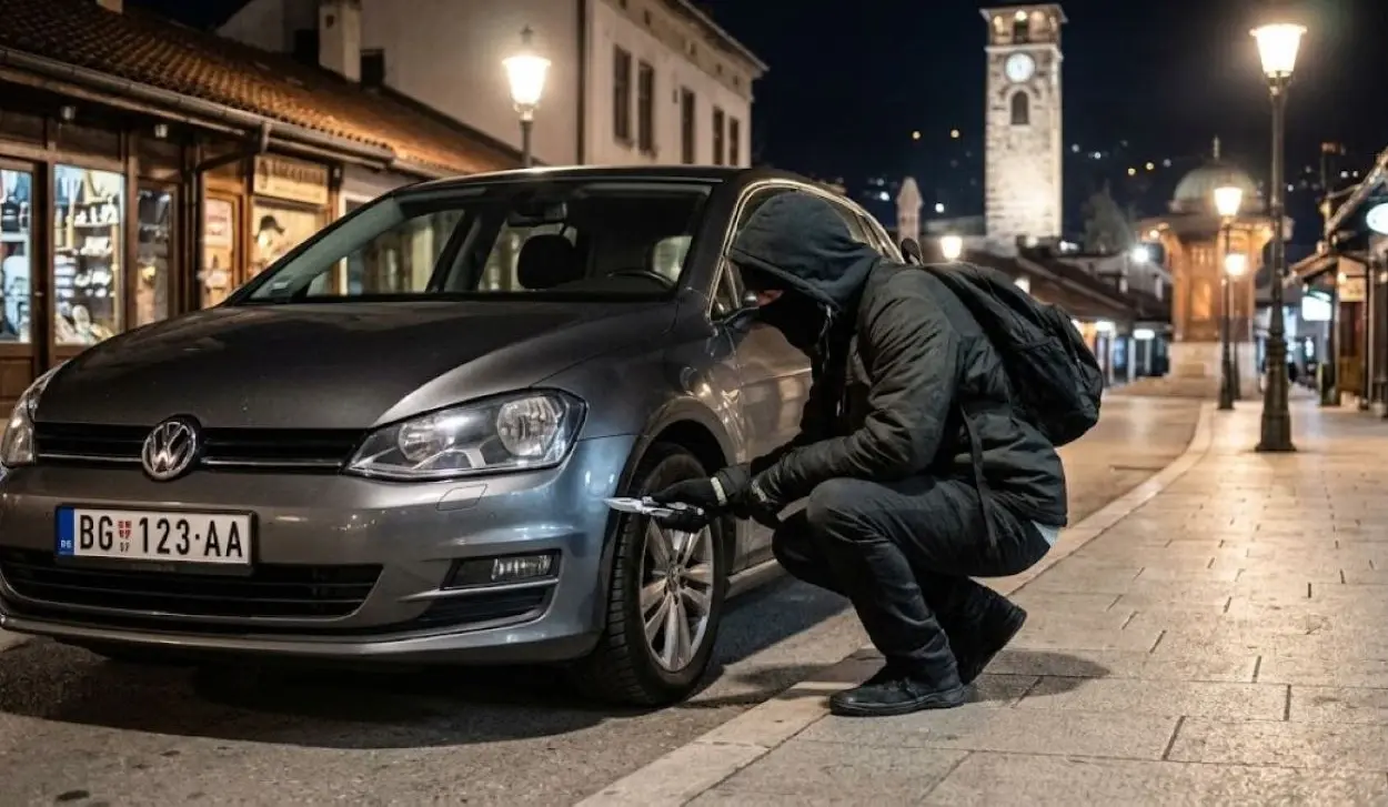 LINTA: SLASHING TYRES ON A VEHICLE WITH BELGRADE REGISTRATION PLATES ACT OF HATRED