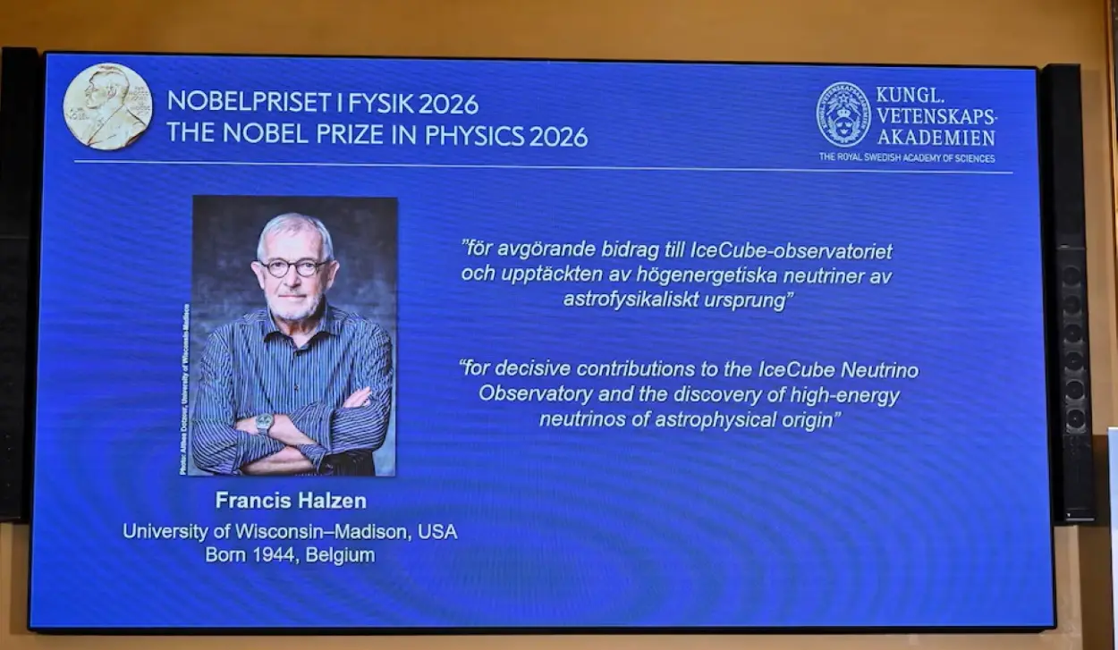 NOBEL PRIZE IN PHYSICS AWARDED TO BELGIAN FRANCIS HALZEN