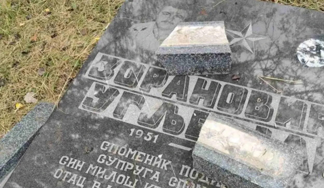 GRAVESTONES DEMOLISHED AT SERB CEMETERY IN VUČINIĆI