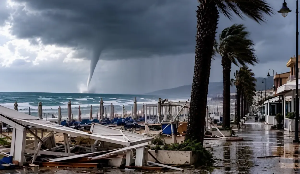 STRONG WINDS BATTER SICILY, INJURING 11