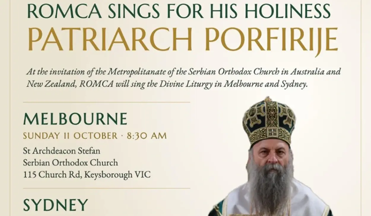 PATRIARCH PORFIRIJE TRAVELS TO AUSTRALIA