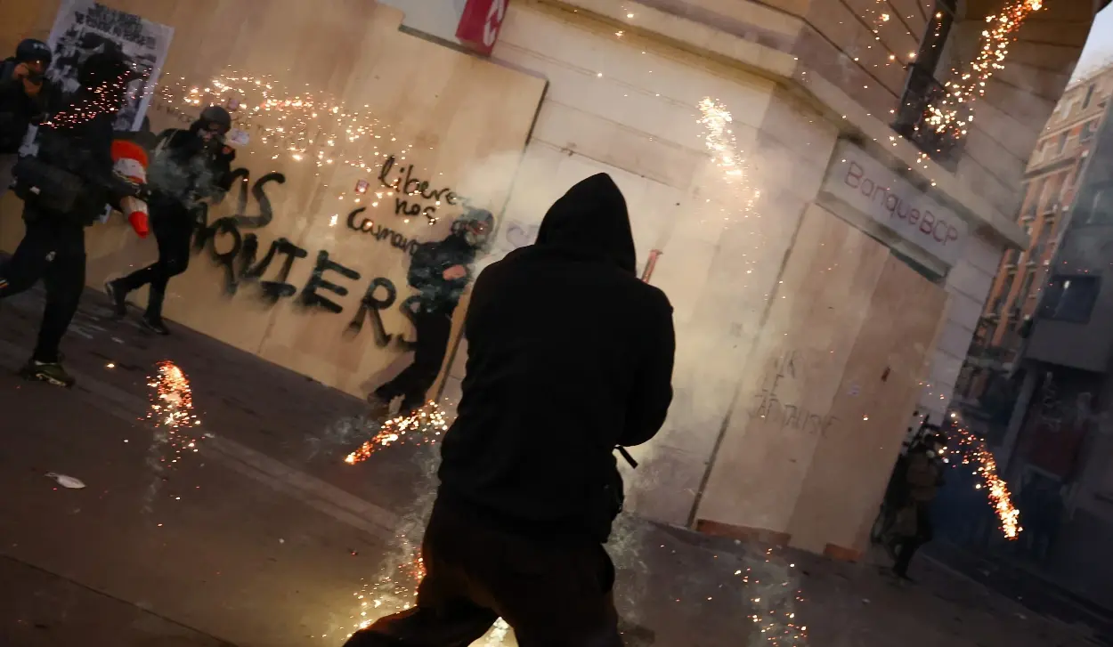CLASHES BETWEEN POLICE AND PROTESTERS IN PARIS