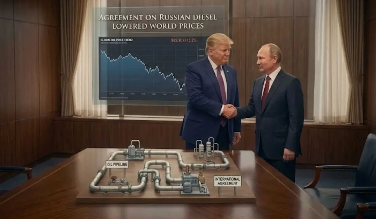TRUMP: AGREEMENT ON RUSSIAN DIESEL FUEL HAS LOWERED GLOBAL PRICES