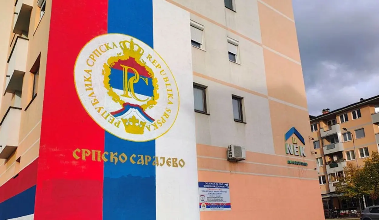 SARAJEVO RESIDENT RELEASED AFTER BEING ARRESTED OVER OFFENSIVE INSCRIPTION ON SERB TRICOLOUR MURAL